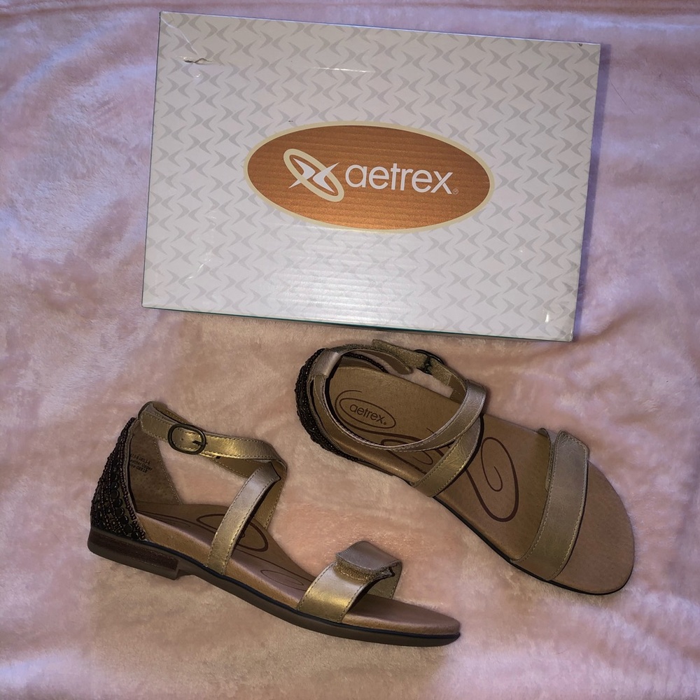 Aetrex Gold Sandals